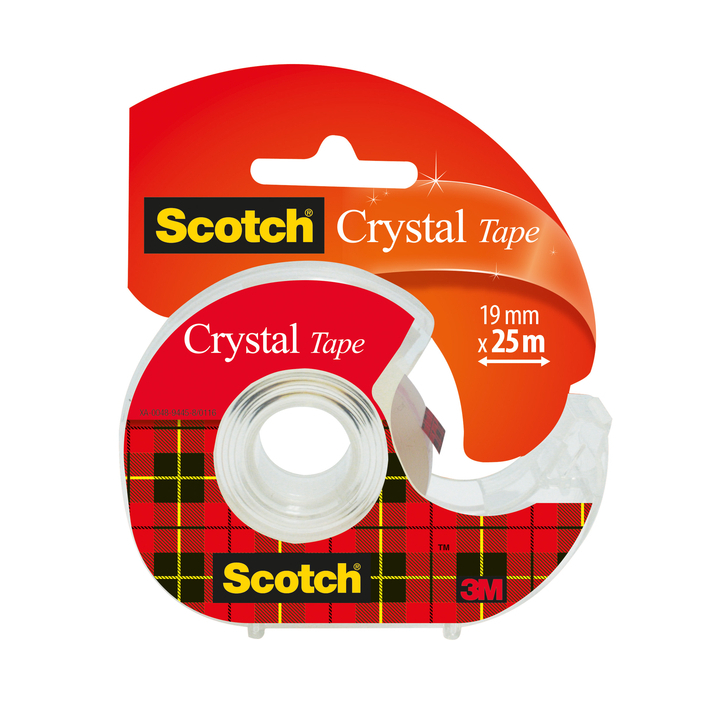 Plakband 3m scotch 19mmx25m crystal clear + afrol(61925d) - 0
