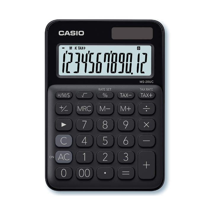 Rekenmachine casio ms-20uc zwart(ms20uc-bk) - 0
