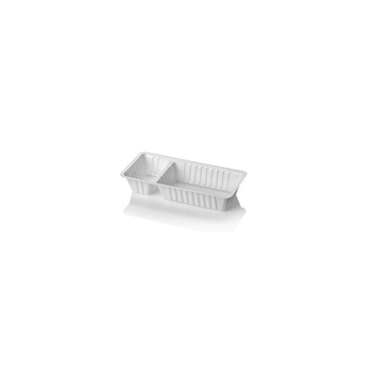 Snackbakjes, A23, PS, 170x95x33mm + vakje, wit (1000 stuks) - 0