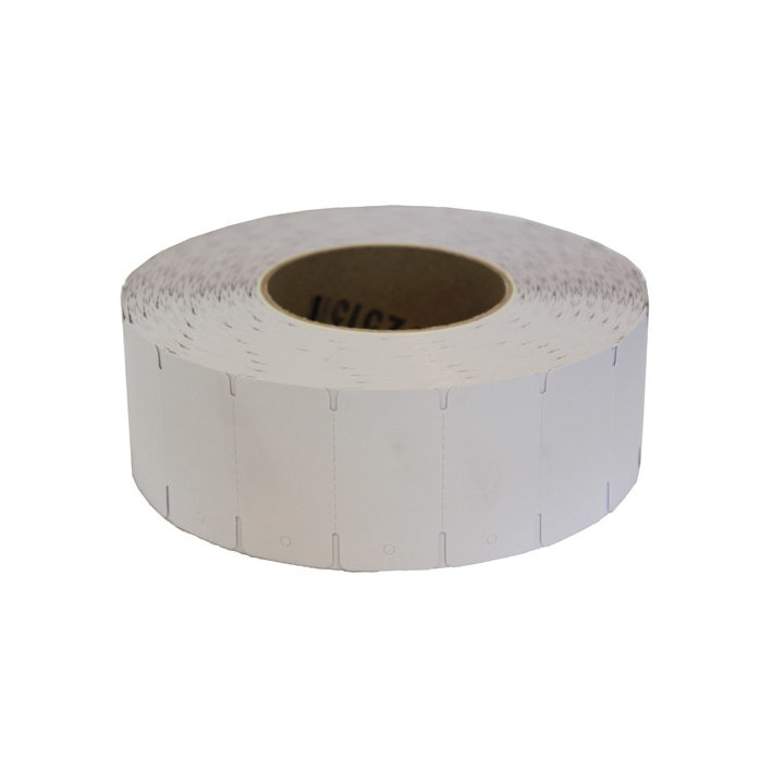 Textielkaartjes op rol, 58x30mm, wit (2000 stuks) - 0