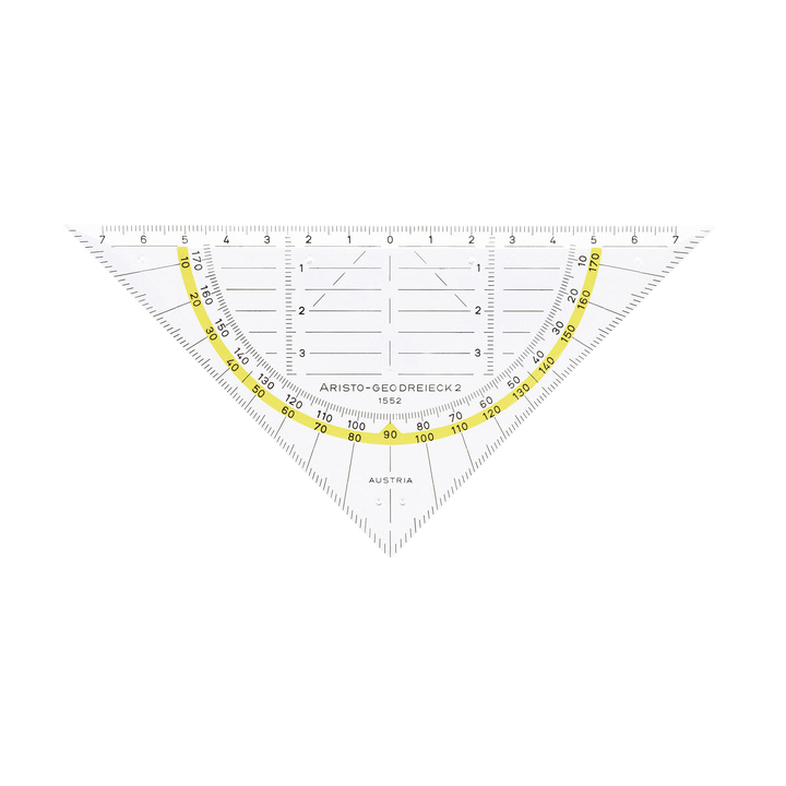 Geodriehoek aristo a1552 160mm transp - 0