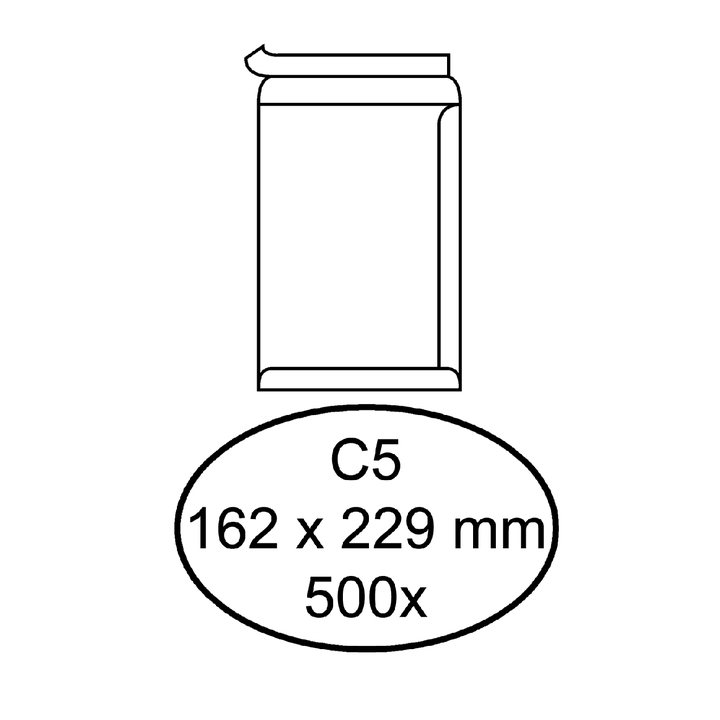 Envelop quantore akte c5 162x229 zk 100gr wit - 0