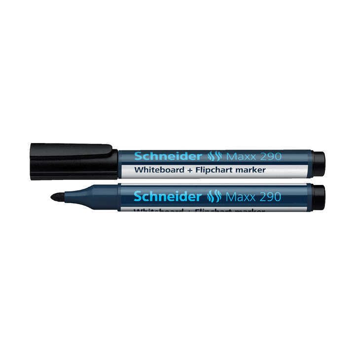Viltstift schneider 290 whiteboard rond 3mm zwart - 0