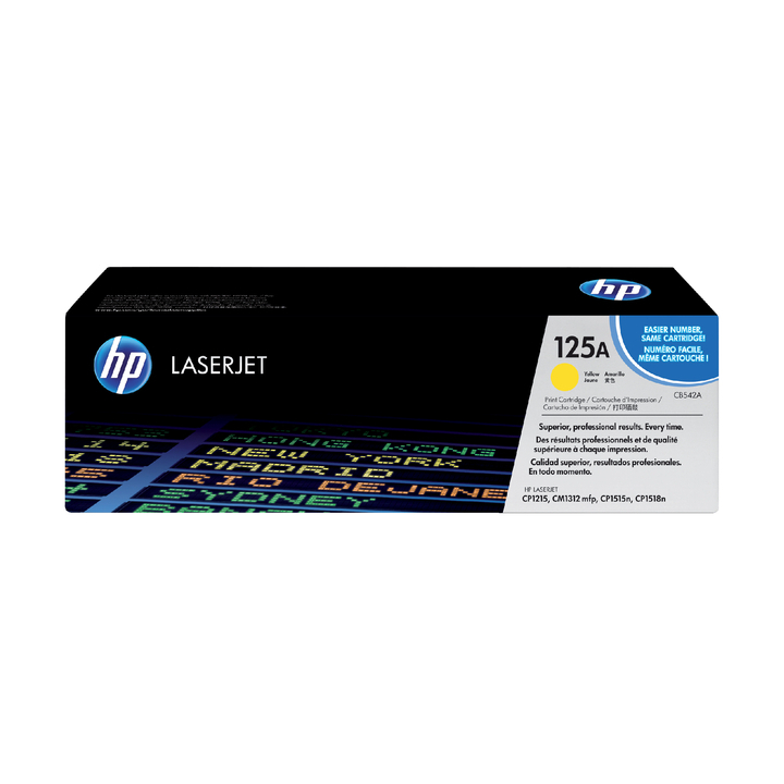 HP 125A, tonercartridge, geel, CB542A - 0