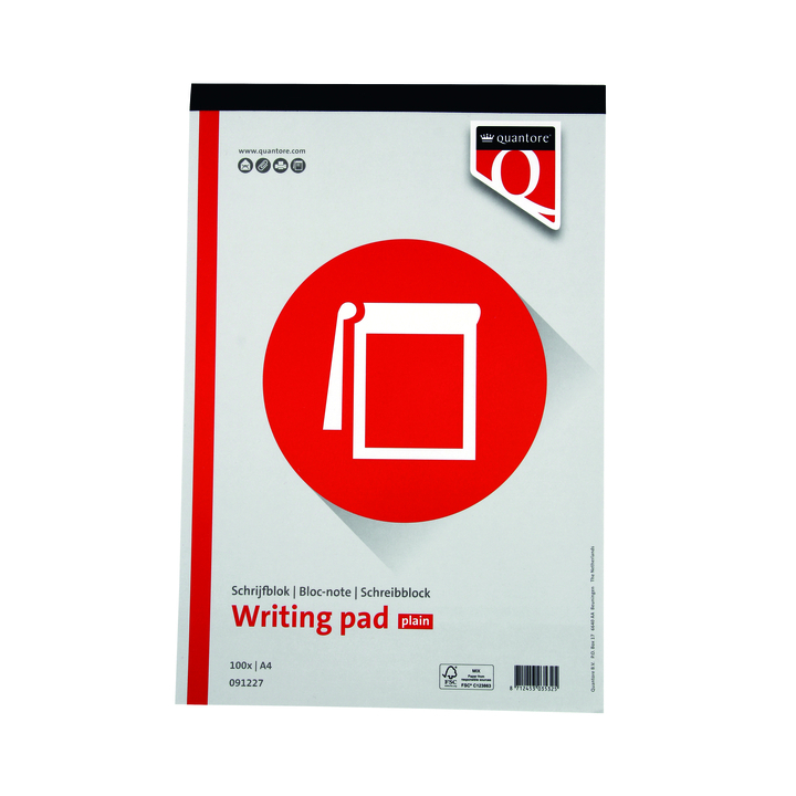 Schrijfblok quantore a4 netto blanco 60gram - 0