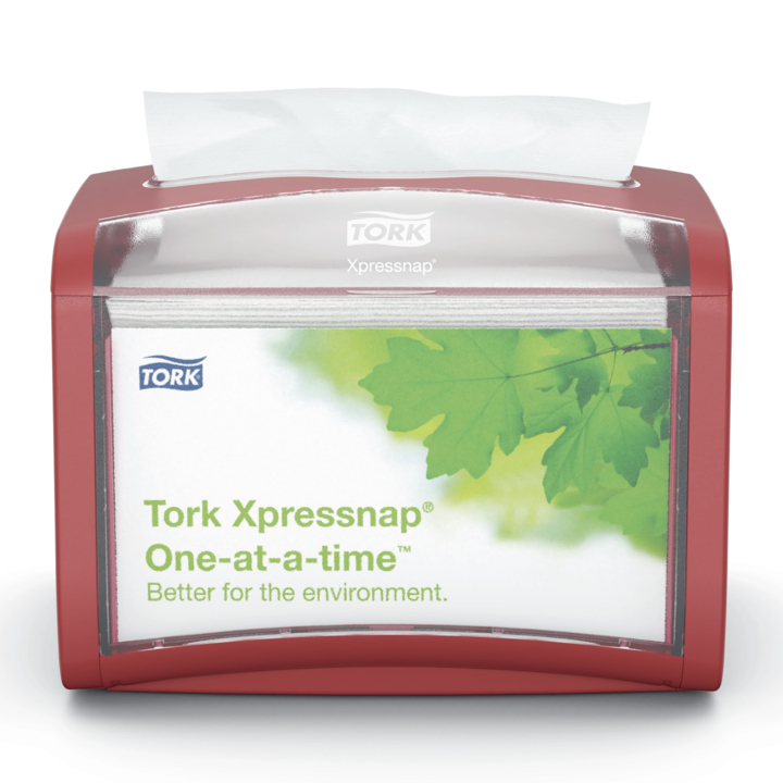Tork Xpressnap Tabletop | Servet Dispenser | N4 | Rood | 272613 - 2