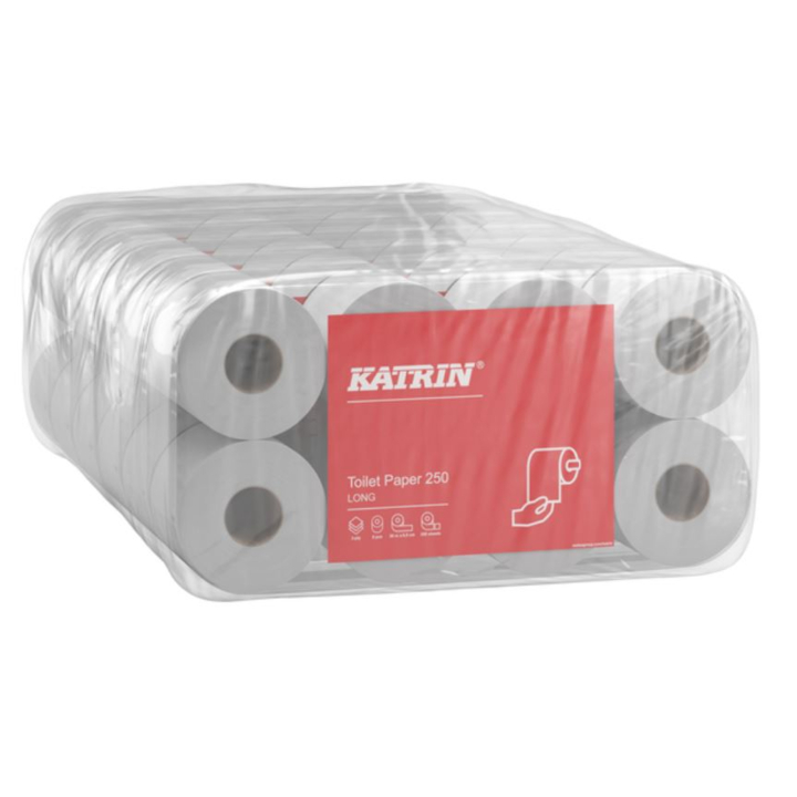 Katrin Plus | Toiletpapier | 250 Vel | 3-Laags | Wit | 104872 (48 stuks) - 1