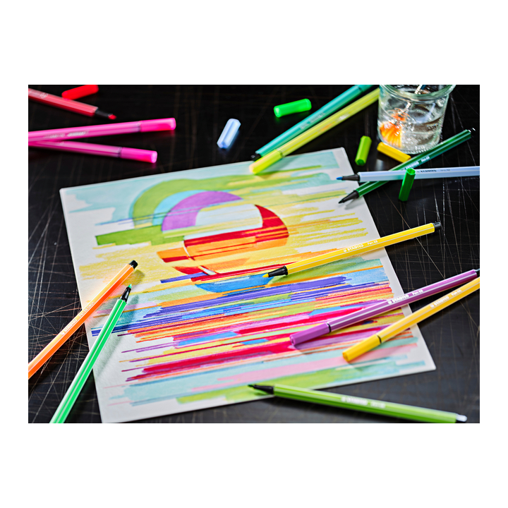 Viltstift stabilo 68 neon geel(68/024) - 3