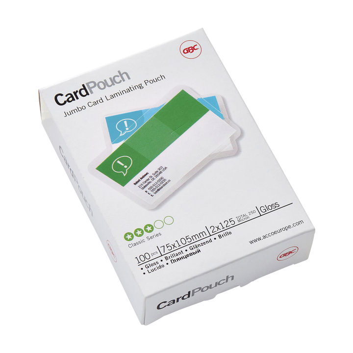 Lamineerhoes gbc club card 75x105mm 125mic - 0