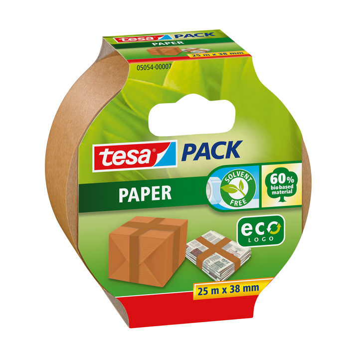 Verpakkingstape tesa 05054 eco papier 38mmx25m(05054-00007-0 - 0