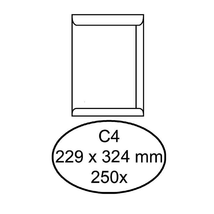 Envelop hermes akte c4 229x324 120gr 250st wit - 0