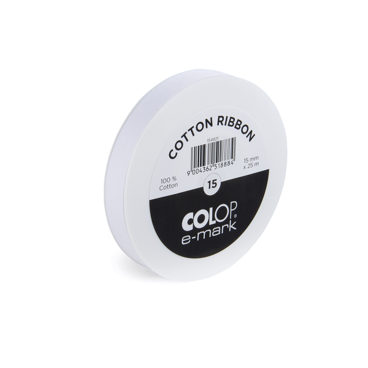 Tekststempel colop e-mark lint katoen 15mm x 250mm(154921) - 0