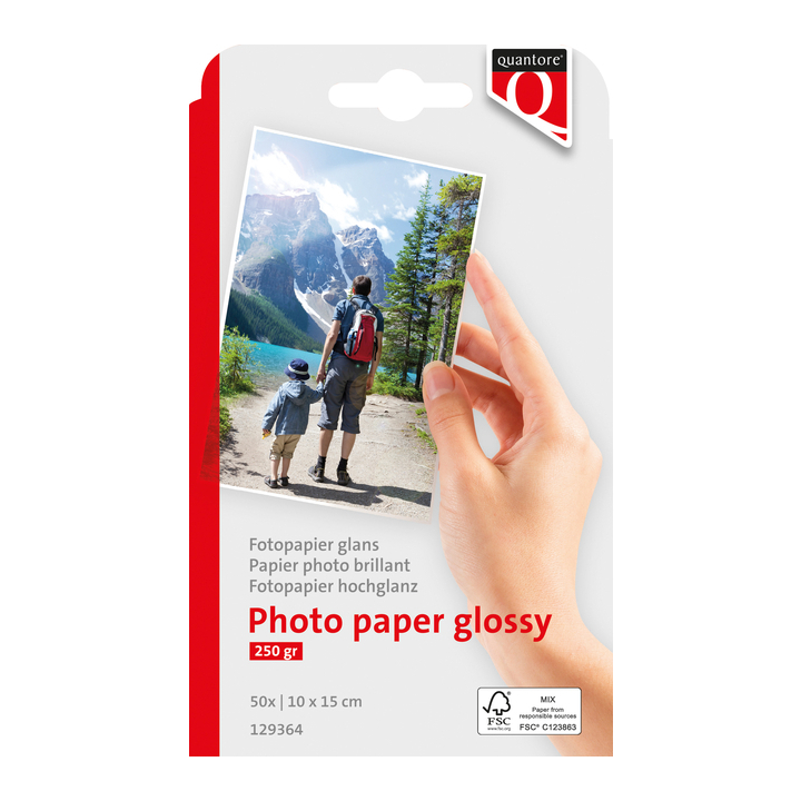 Inkjetpapier quantore 10x15cm 260gr glans - 0