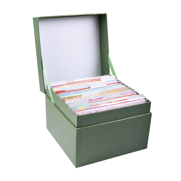 Wenskaartenbox paperclip met inhoud(box.compleet) - 0