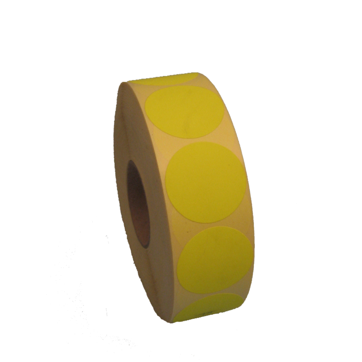 Etiket Rond 62mm Groen Fluor Rol a 1500 Stuks - 0