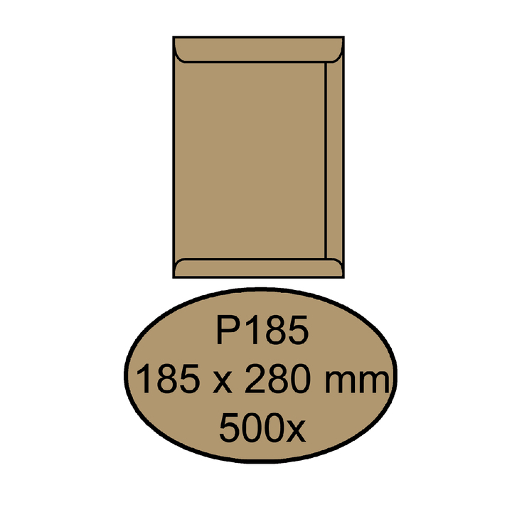 Envelop quantore akte p185 185x280 90g cremekraft - 0