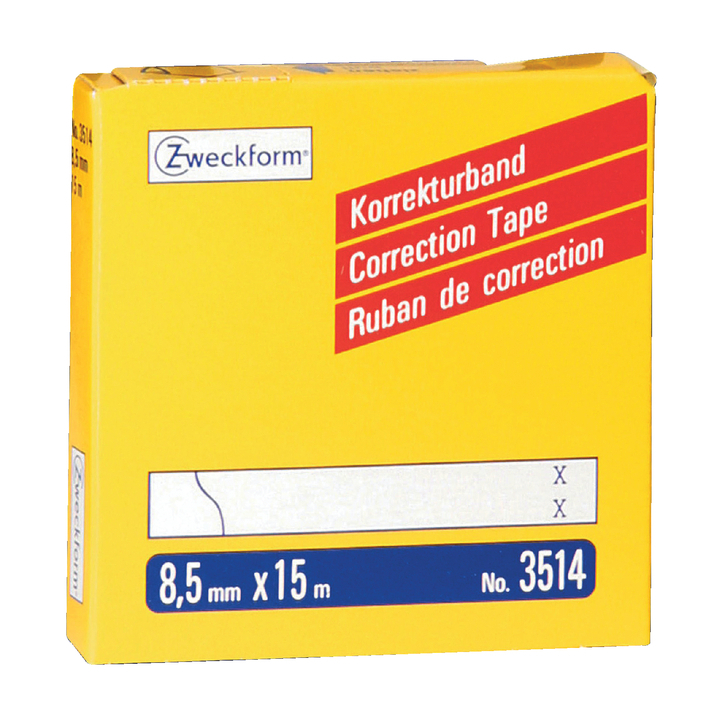 Correctietape zweckform 3514 8.5mmx15m 2regels(3514) - 0