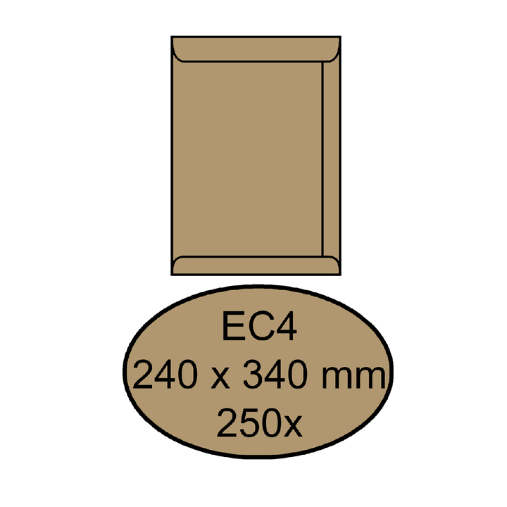 Envelop quantore akte ec4 240x340 100gr bruinkraft - 0
