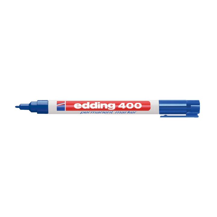 Viltstift edding 400 perm rond 1mm blauw - 0
