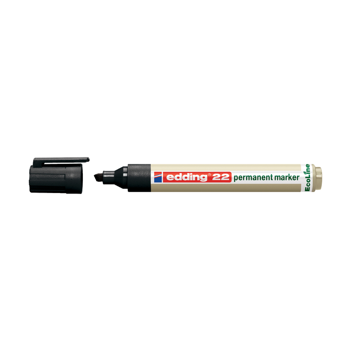 Viltstift edding 22 ecoline beitel 1.5-3mm zwart - 0