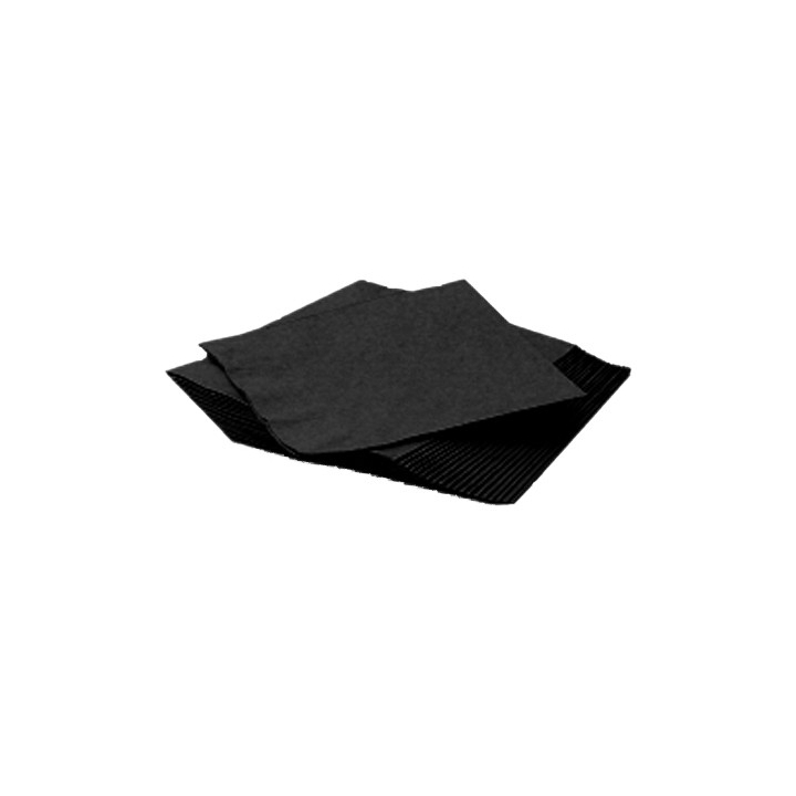 Servet, 33x33 cm, 2-laags, zwart (1200 stuks) - 0