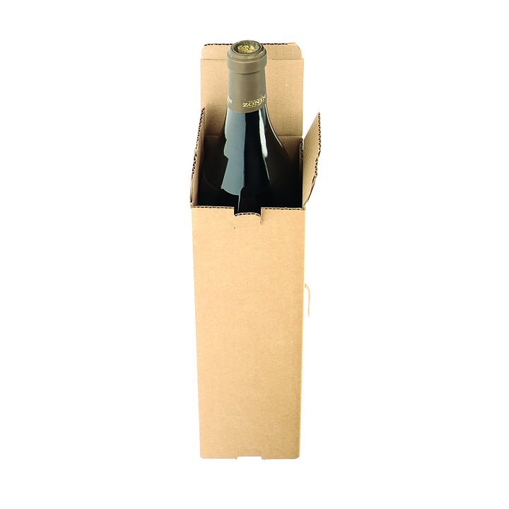 Verzenddoos fles iezzy karton bruin 90x90x360mm - 0
