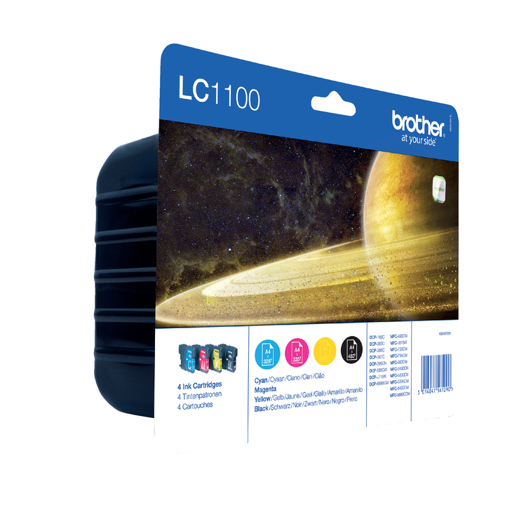 Inkcart brother lc-1100 valuepack zw bl rd gl(lc-1100valbp) - 0