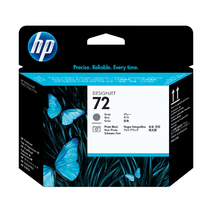 Printkop hp c9380a no 72 grijs foto zwart - 0