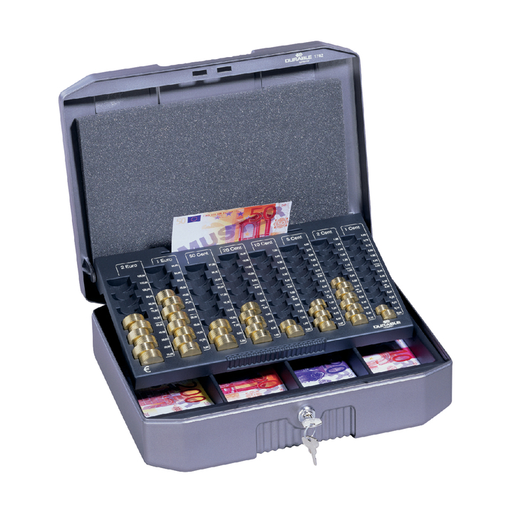Geldkist durable met euroinzet 120.1x352.4x276.2mm - 0