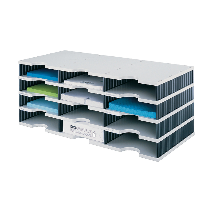 Vakkenset styrodoc a4 12vaks zwart/grijs(268-0304.98) - 0