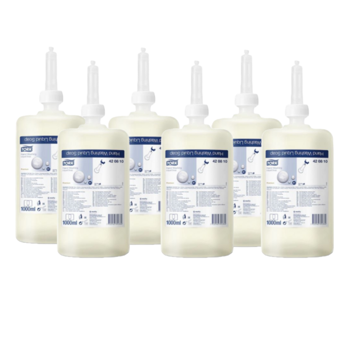 Tork Premium | Vloeibare Zeep | 1000ml | Reinigend | S1 | 420810 (6 stuks) - OP=OP AANBIEDING - 0