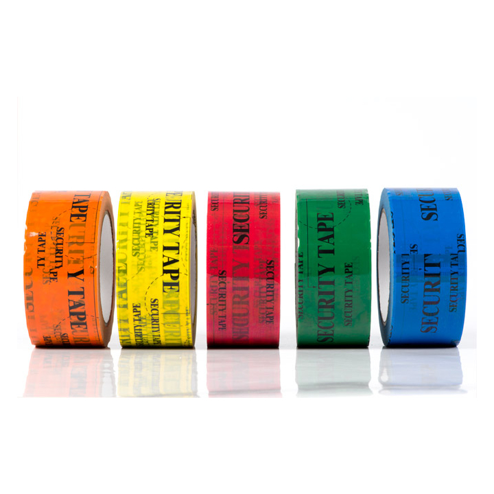 Security tape, tamper evident, 50mm x 50m, blauw - 0