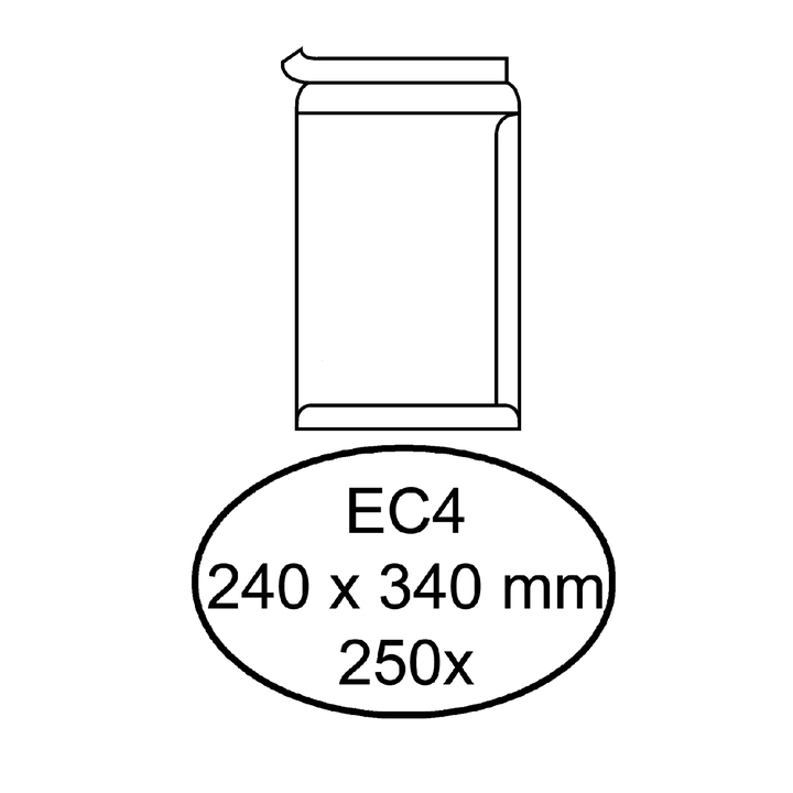 Envelop quantore akte ec4 240x340 zk 120gr wit - 0